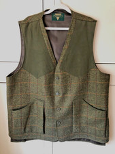 BOB PARRATT tweed gilet 100% wool 3XL 52" waistcoat vest hunting shooting VGC+