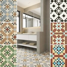 Vinyl Flooring Kitchen Lino Roll Victorian Patterned Tile Effect Cushioned Sheet