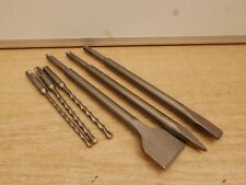 DeWALT DT60331 SDS PLUS CHISELS POINTED & 25/40mm FLAT +5.5mm 6mm 7mm DRILL BITS