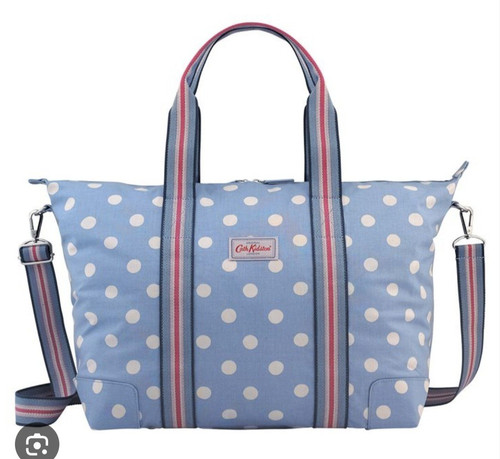 Blue white polka dot cath - &,
