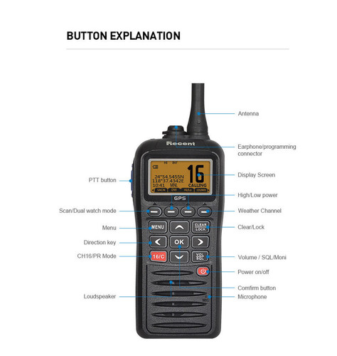 Handheld vhf marine radio - handheld,
