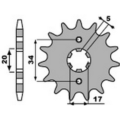 Pbr chain sprocket 428 - sprocket,