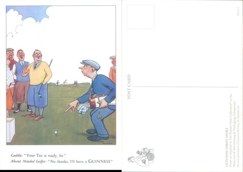 Golfing humor with guinness - with,