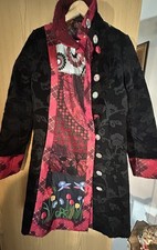 Stunning Ladies Desigual Coat Size 40 Gorgeous Buttons And Richly Detailed