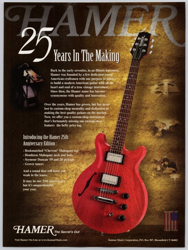 1999 hamer guitar years in - 1999,