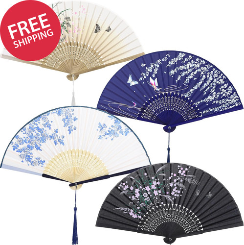 Pcs folding fans bamboo - pcs,