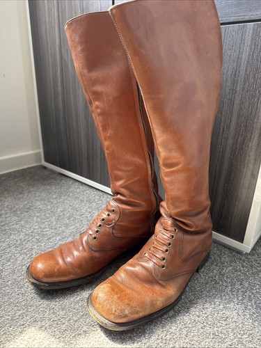 Brown vintage military riding - military,