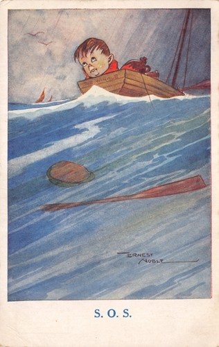 Old comic postcard ernest - old,