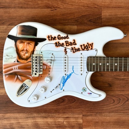 Clint eastwood signed guitar - clint,