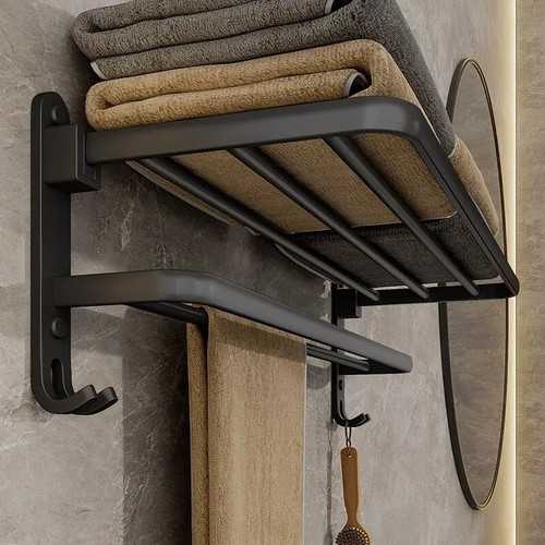Double tier towel - rail, holder