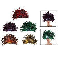Women Feather Headpiece Decorative Showgirl Cosplay Accessories for Stage