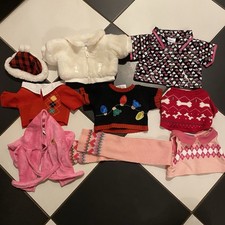 Build A Bear Winter Clothes Bundle Fur Coat Christmas Jumper Rain Jacket Hat