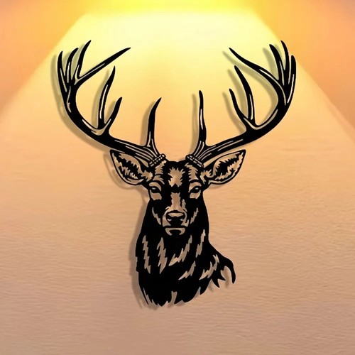 Elegant deer metal wall - elegant, art