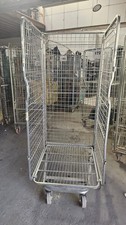 3 sided Heavy Duty  roll cage with wheels Warehouse Trolley Cage -Used