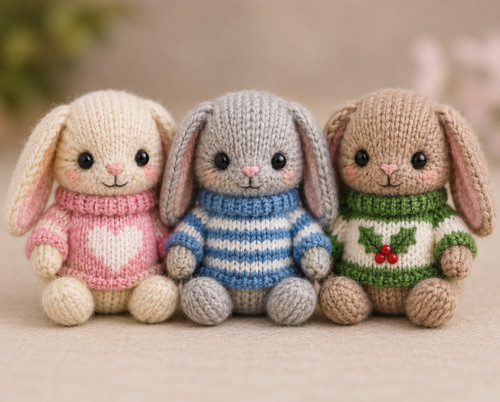 Bunny knitting pattern - knitting,