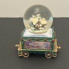 Bradford Exchange Thomas Kinkade White Christmas Dream Mini Snow Globe Train Car