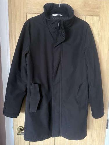 Zara men black coat size - zara,
