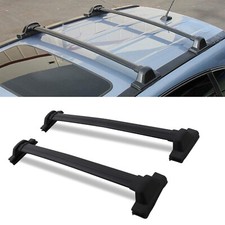 BLACK ROOF CROSS BARS FULL LENGTH TOP MOUNT LUGGAGE RACK FOR HONDA CRV MK3 07-11