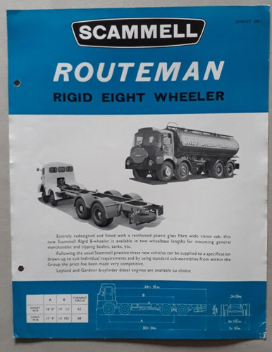 Scammell routeman brochure - routeman,