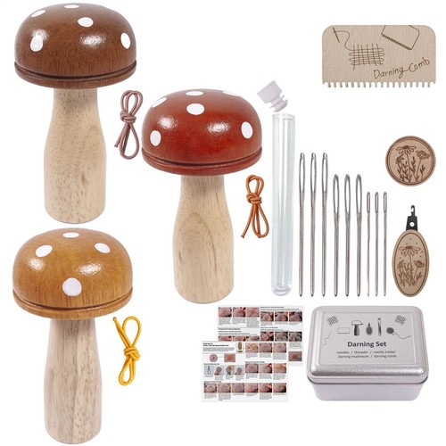 Knit patch kit - patch, wooden