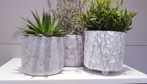 Set concrete pots - set, indoor