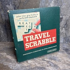 Vintage Travel Scrabble Board Game 1958 Edition Spears Games - Complete Set