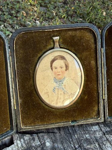 Antique miniature portrait - miniature,