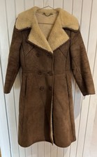 Vintage Ladies Sheepskin Coat — Antartex Loch Lomond Size 10–12