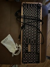 Azio Retro Classic USB Keyboard Mechanical Keyboard With Spare Buttons In Pouch