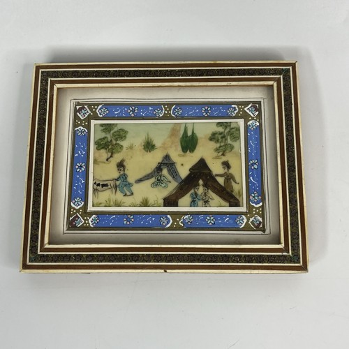 Persian miniature bone - miniature, on
