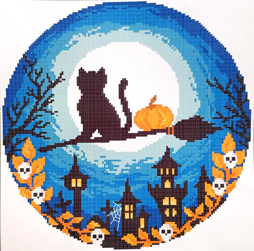 Black cat halloween - black, on