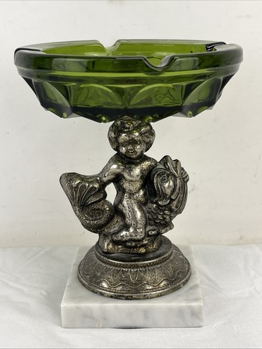 Vintage cherub riding - vintage, koi