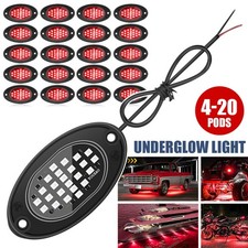 4-20Pods Red 24LED Under Car