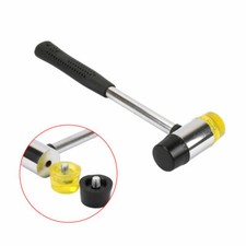1PCS Mini Small Steel Handle Rubber And Nylon 2 Face Hammer Mallet Tool New