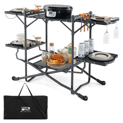Foldable camping kitchen - foldable,
