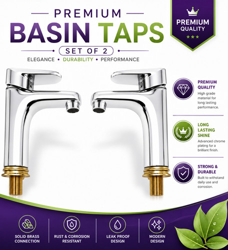 Chrome bathroom basin mixer - bathroom,