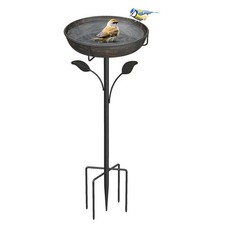 Bird Bath 26 cm Metal Standing