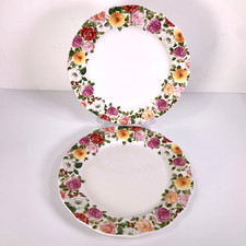 Vintage Portmeirion Rose Bouquet Plate 27.5cm Set Of 2 Dinner Floral B GRADE