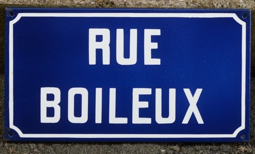 Old french enamel street road - enamel,