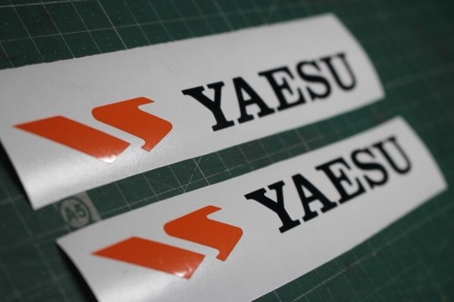 Yaesu decals orange - decals, x2