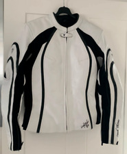 Frank Thomas Jacket motorbike Leather Women's 16 White Lady Rider protection NEW