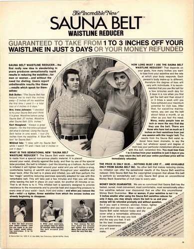 Sauna belt 1970 magazine - belt, ad