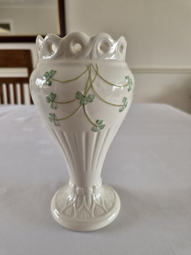 New belleek vase with - new,