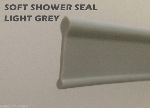 Grey soft rubber shower seal - grey,
