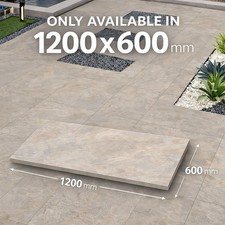 1200x600mm Matt Silver Slate