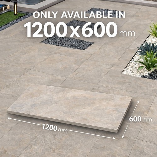 1200x600mm matt silver slate - 1200x600mm,