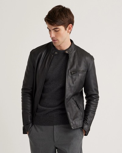 Genuine leather jacket men - leather, men's