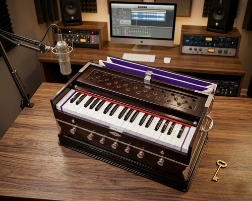 Double bellows harmonium - bellows, 39