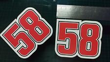 Simoncelli 58 Decal Sticker x2