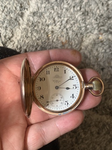 Waltham 9ct gold full - , hunter